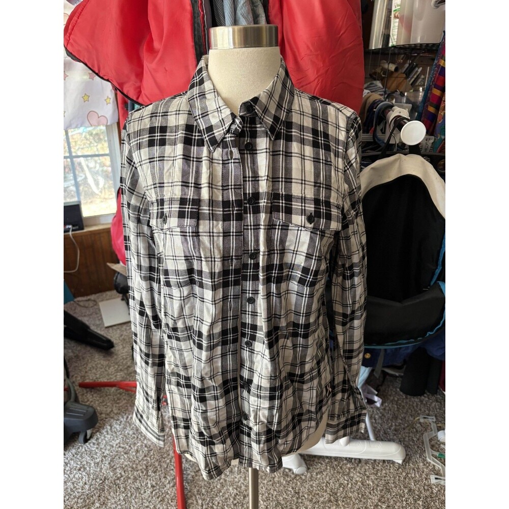 Harley Davidson Women's Flannel With Pink Logo Embroidery Size M